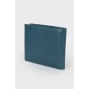 Blue -colored male wallet with tag