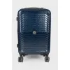 Suitcase with reptile embossing