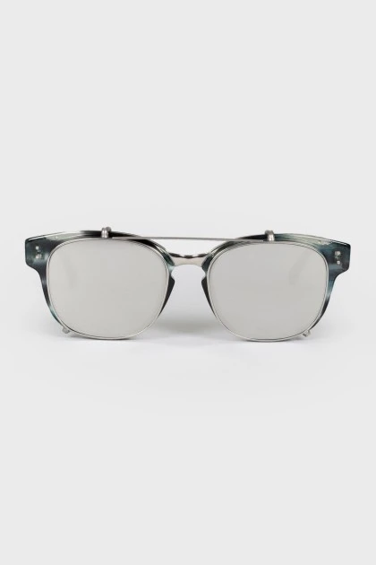 Removable mirror lens sunglasses
