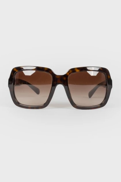 Sunglasses with a leopard arc