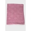 Pink branded print scarf