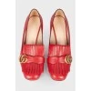 Red shoes with fringe