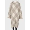 Cashmere hooded coat