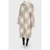 Cashmere hooded coat