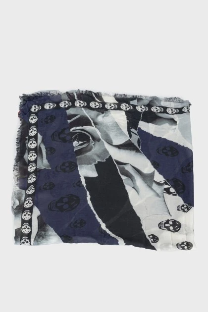Print scarf, with tag