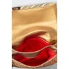 Golden patterned clutch bag