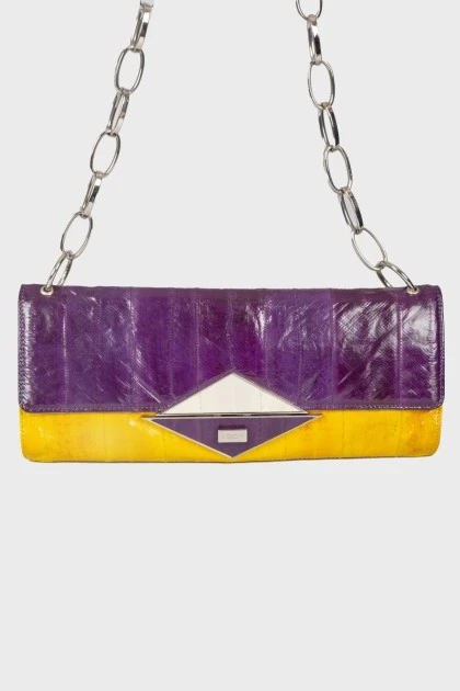 Lemon-violet handbag
