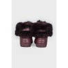 Bordeaux fur boots