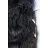 Fur and lace inserts vest