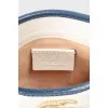 Leather quilted clutch white