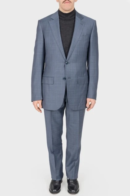 Men's classic checkered suit