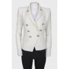 White jacket with golden buttons