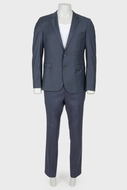 Men's black and blue suit, with tag