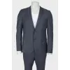 Men's black and blue suit, with tag