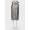 Silver straight skirt
