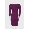 Purple dress with 3/4 sleeves