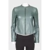 Pearl green leather jacket