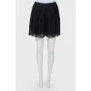 Black skirt-shorts