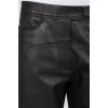 Leather shortened trousers
