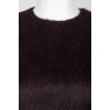 Black wool loose fit dress