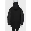 Black children's coat with hood