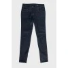 Slim fit jeans with zippers at the bottom