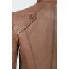 Leather brown jacket