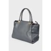 Leather bag of graphite shade