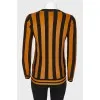 Vertical stripe long sweatshirt