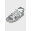 Children's silver sandals