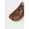 Reptile leather sneakers