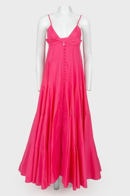 Pink buttoned maxi dress
