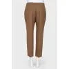 Straight wool trousers