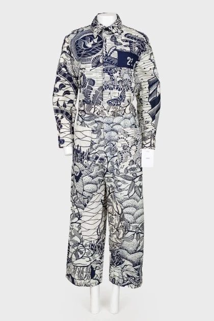 Print jumpsuit, with the tag