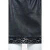 Leather skirt with lace
