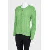 Light green knitted cardigan