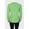 Light green knitted cardigan
