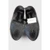Patent toecap stiletto boots