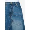 Asymmetric jeans skirt midi
