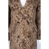 Double-breasted animal print coat
