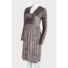 Ruched velour dress