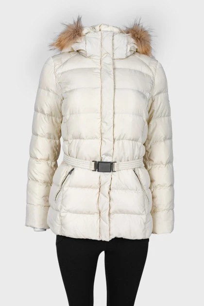 Short down jacket with  hood