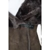 Sheepskin coat on fur with a wide collar