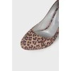 Suede leopard print shoes