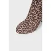 Suede leopard print over the knee boots