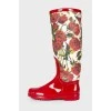 Rubber boots with print