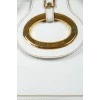 White bag with golden ring