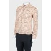 Silk shirt with abstract pattern