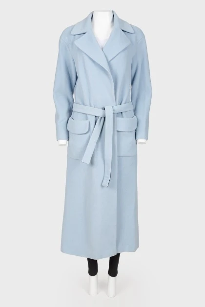 Blue coat with back appliqué