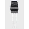 Cashmere black and white skirt